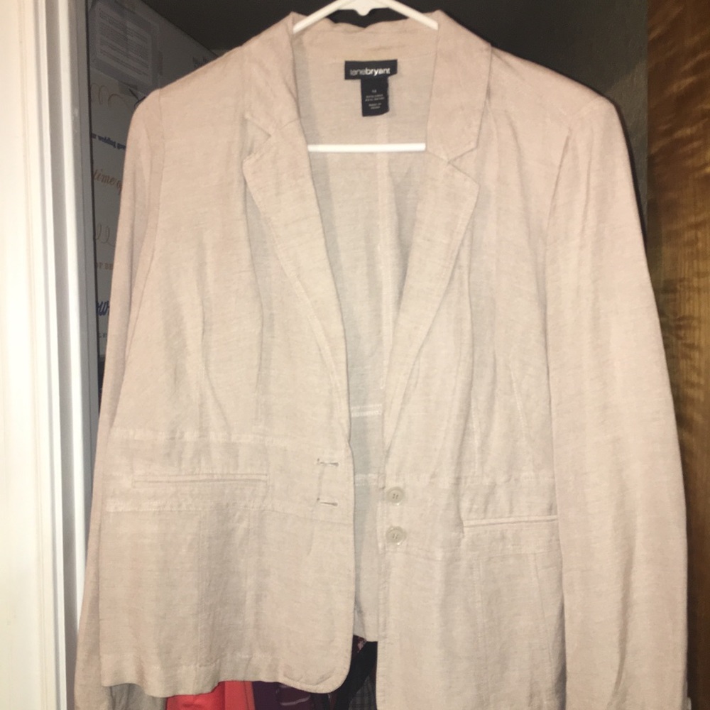 Lane Bryant linen blazer